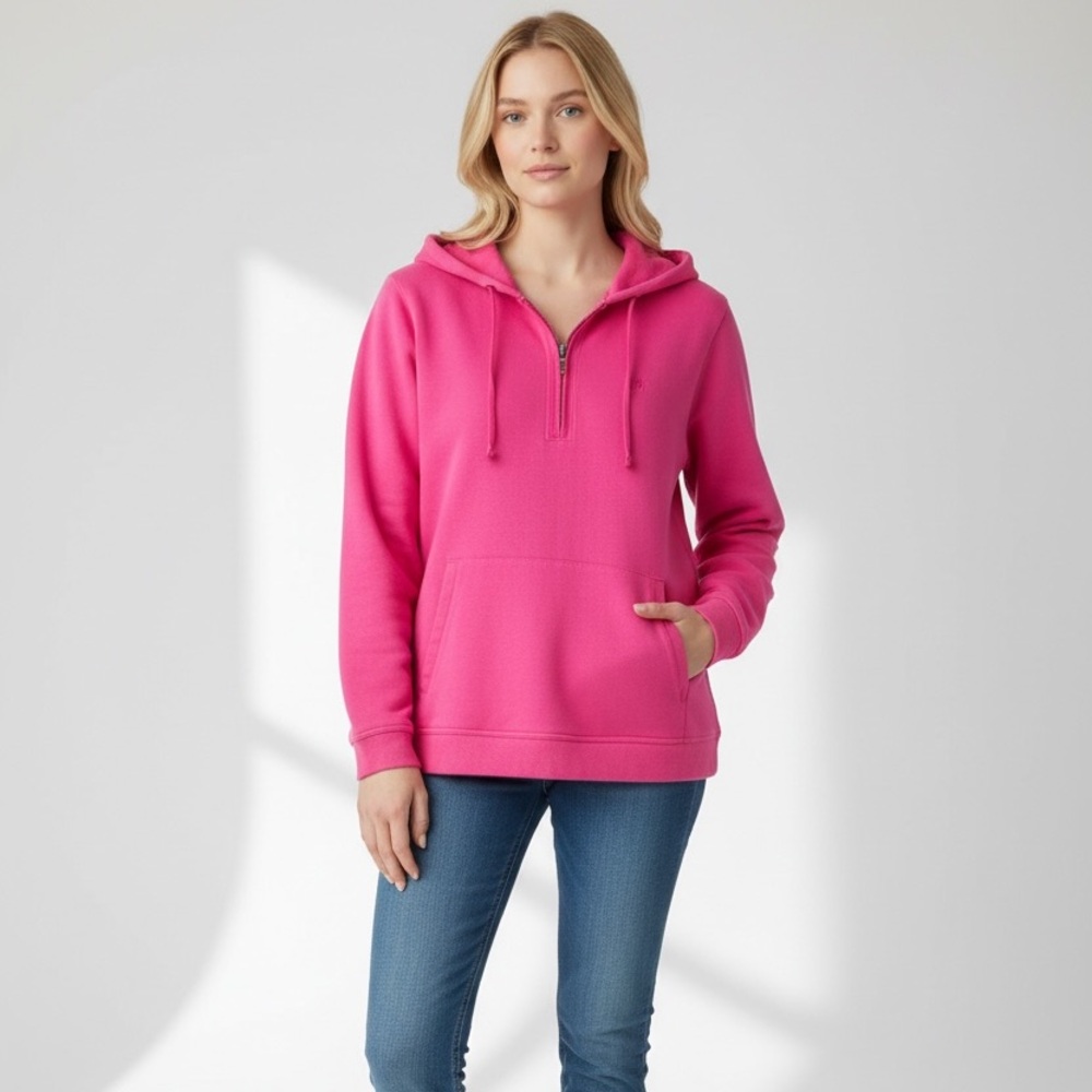 Ralph Lauren Hot Pink Quarter-Zip Pullover – Size XXL